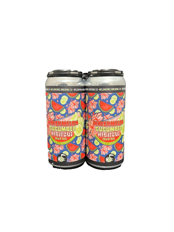 Weldwerks Watermelon Cucumber Hibiscus Sour 4 Pack Cans