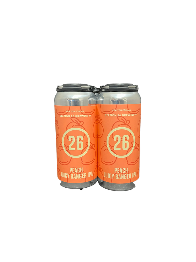 Station 26 Peach Juicy Banger IPA 4 Pack Cans