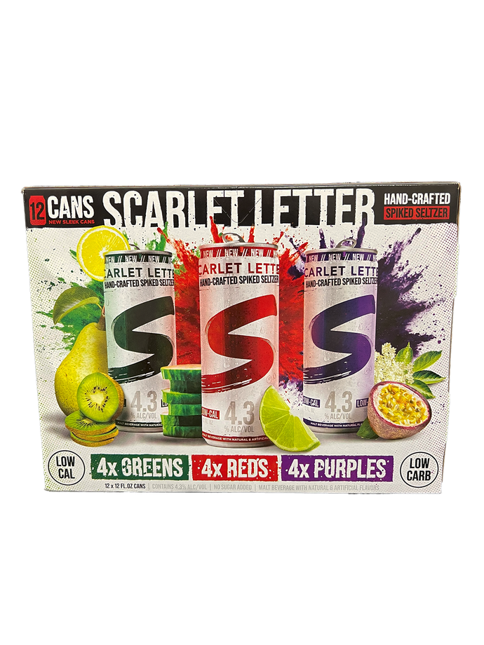 Scarlet Letter Hard Seltzer Variety 12 Pack Cans