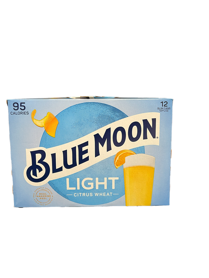Blue Moon Light Citrus Wheat 12 Pack Cans