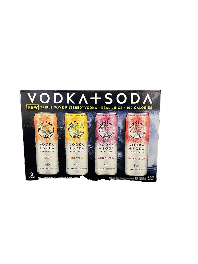 White Claw Vodka + Soda #1 Variety 8 Pack Cans