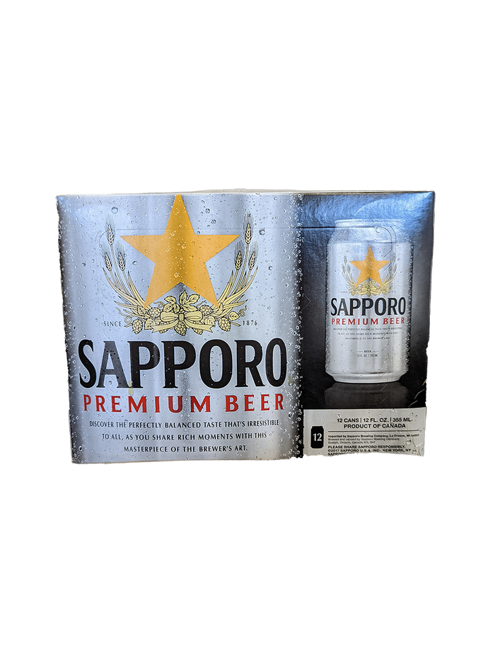 Sapporo Lager 12 Pack Cans