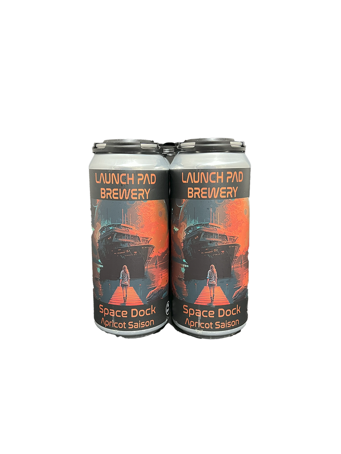 Launch Pad Space Dock Apricot Saison 4 Pack Cans