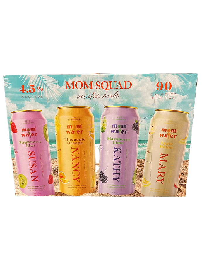 Mom Water Mom Squad Vacation Mode Variety 8 Pack Cans