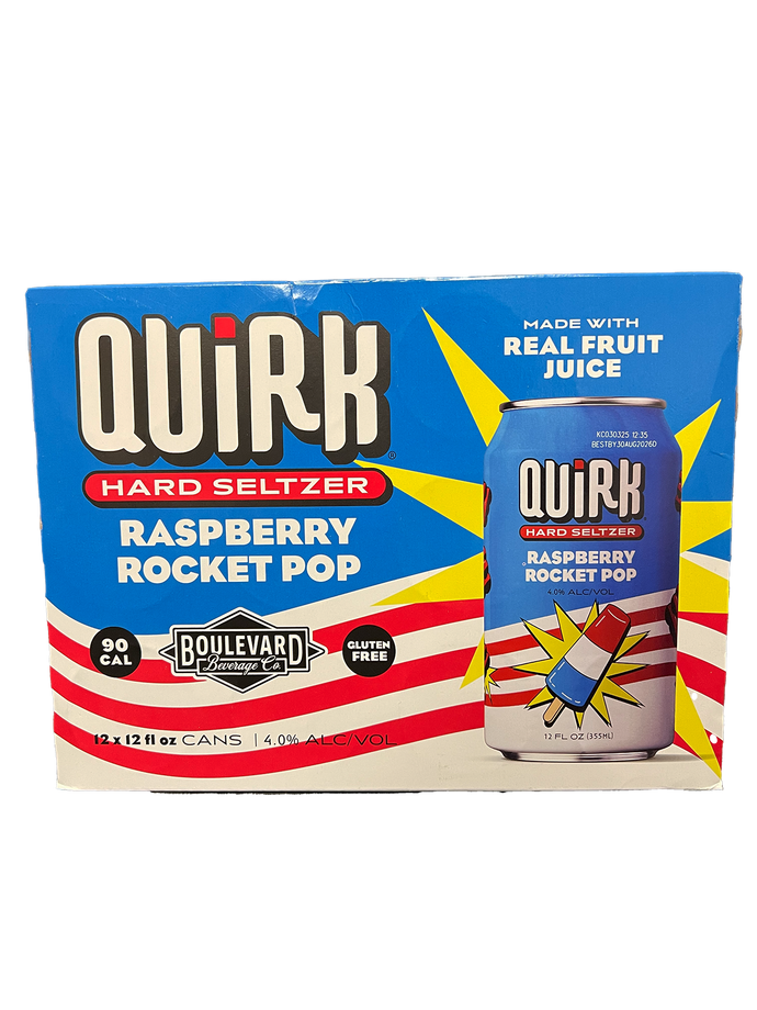 Boulevard Quirk Hard Seltzer Raspberry Rocket Pop 12 Pack