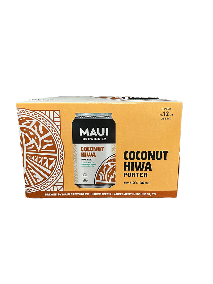 Maui Coconut Hiwa Porter 6 Pack Cans
