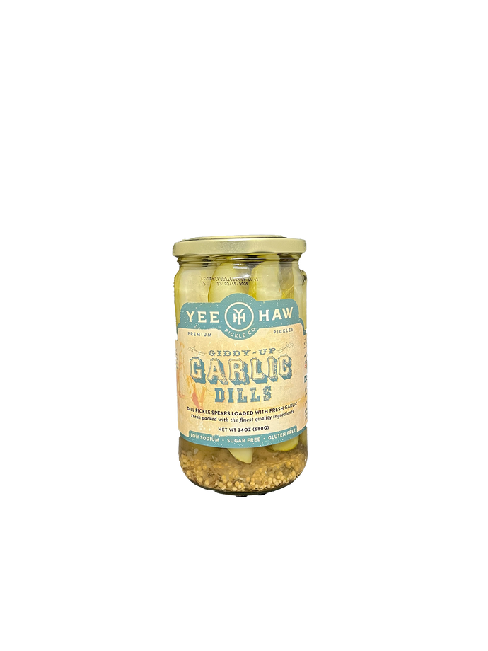 Yee Haw Garlic Dills Pickles 24 oz Jar