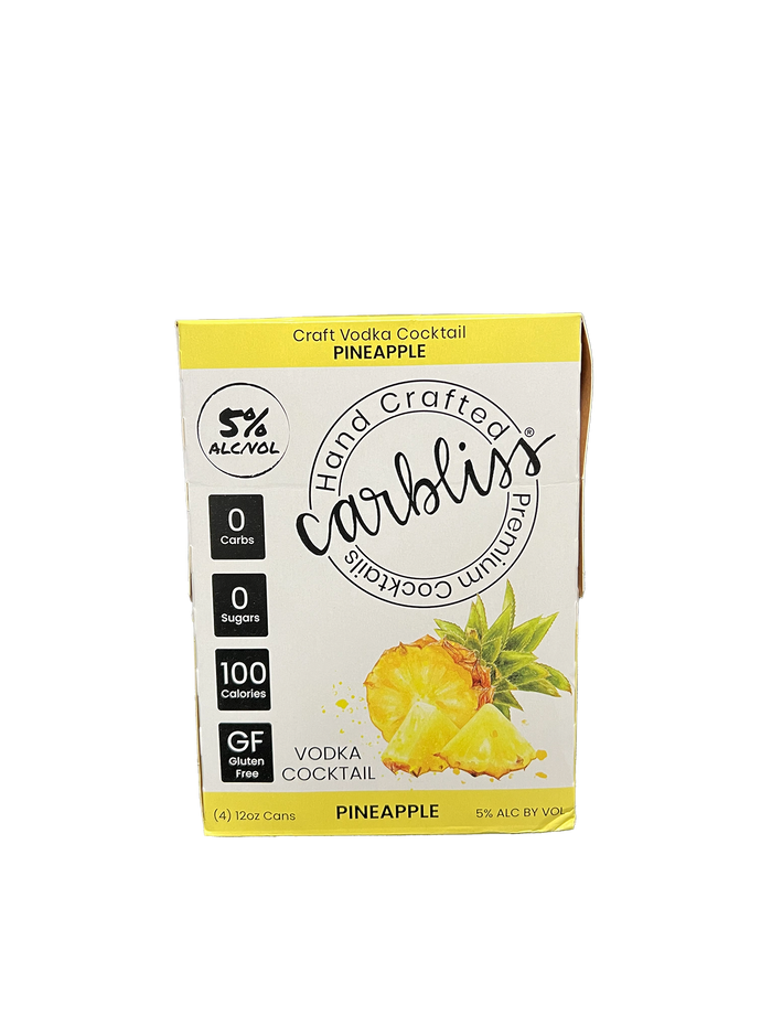 Carbliss Pineapple Vodka Cocktail 4 Pack Cans