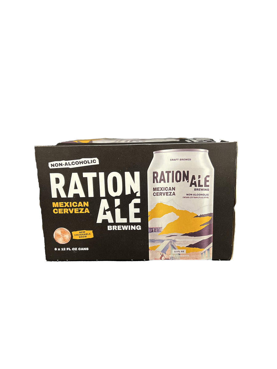 Beer Rationing Rationale Non-Alcoholic Mexican Cerveza 6 Pack Cans