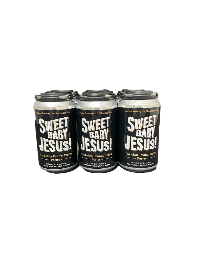 DuClaw Brewing Sweet Baby Jesus Chocolate Peanut Butter Porter 6 Pack Cans