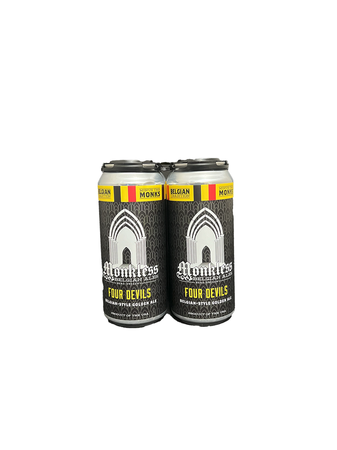 Monkless Belgian Ales Four Devils Belgian Style Golden Ale 4 Pack Cans