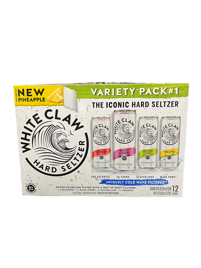 White Claw Variety #1 Hard Seltzer 12 Pack Cans