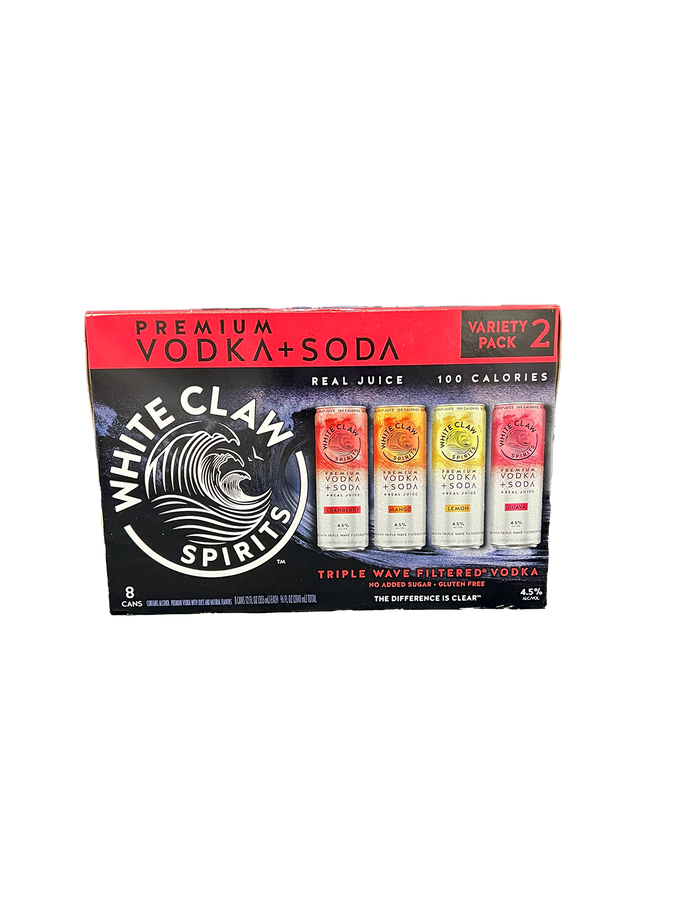 White Claw Vodka + Soda #2 Variety 8 Pack Cans