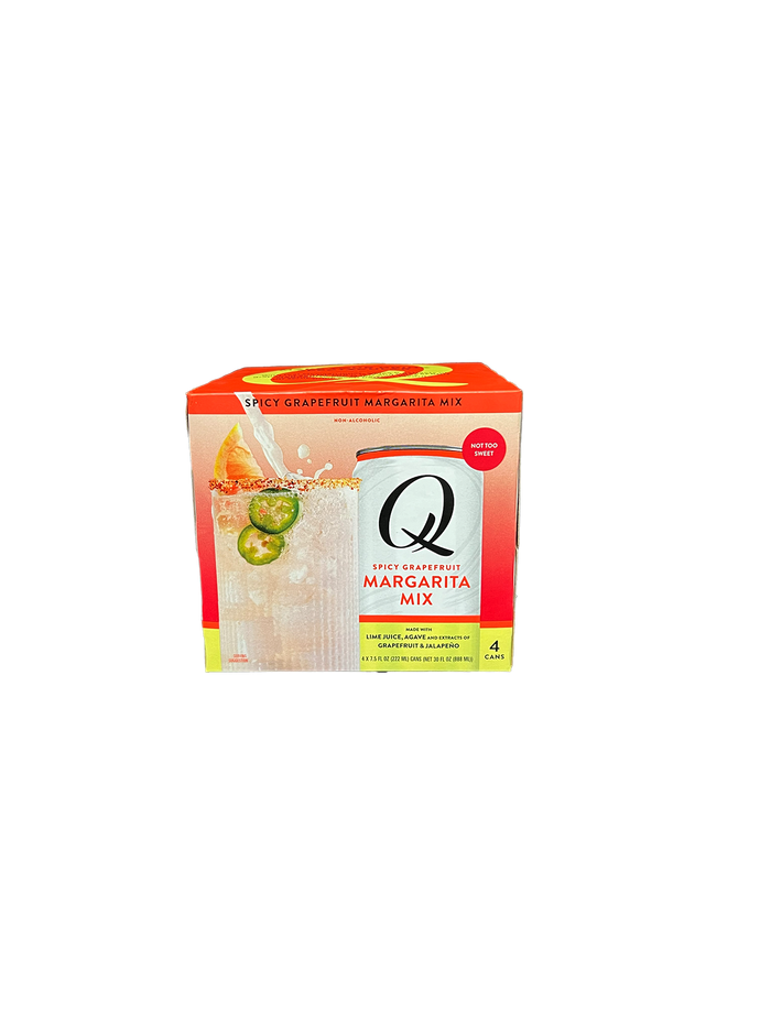 Q Spicy Grapefruit Margarita Mix 4 Pack Cans