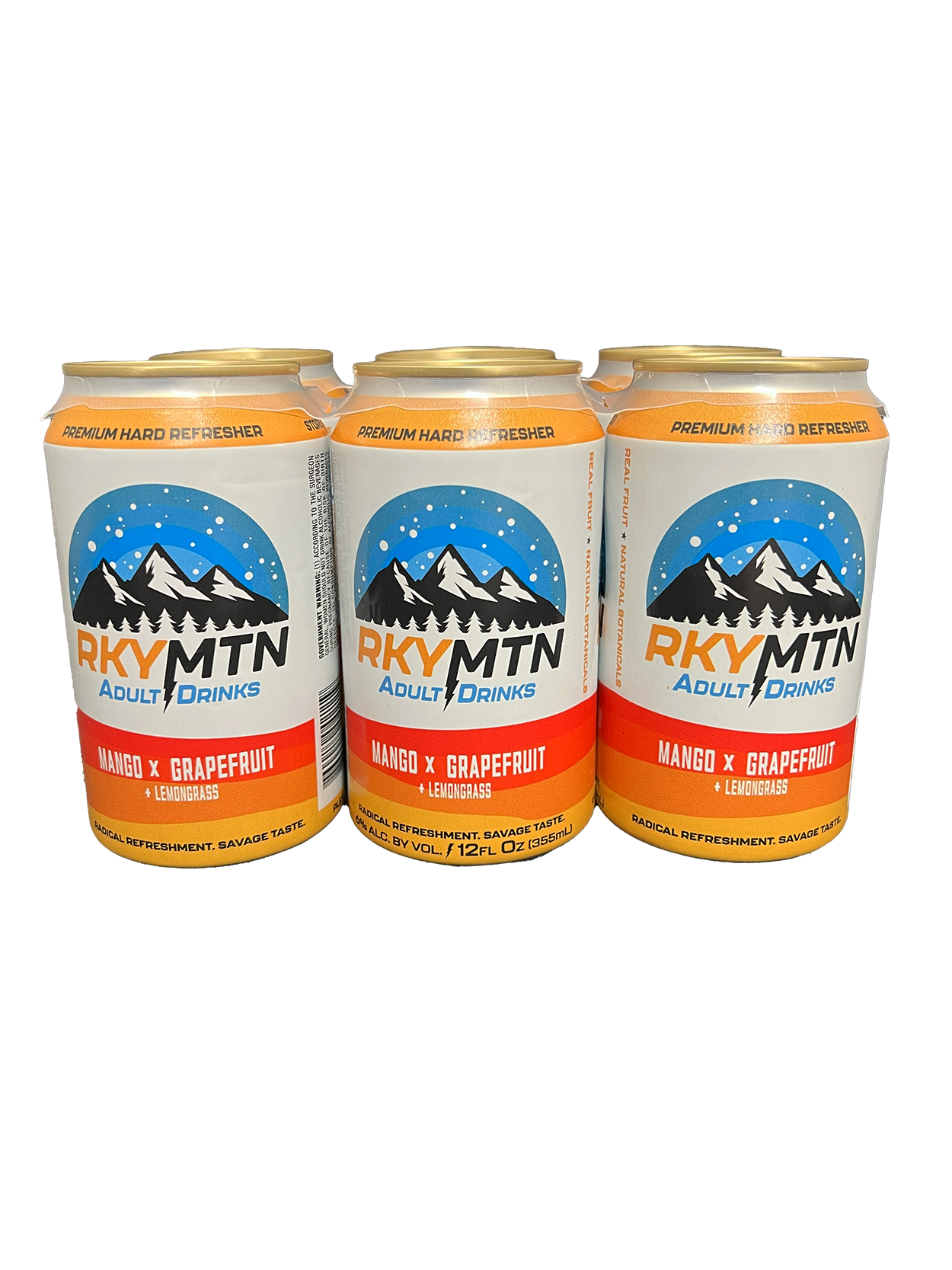 RKY MTN Adult Drinks Alpine Gold Mango x Grapefruit 6 Pack Cans