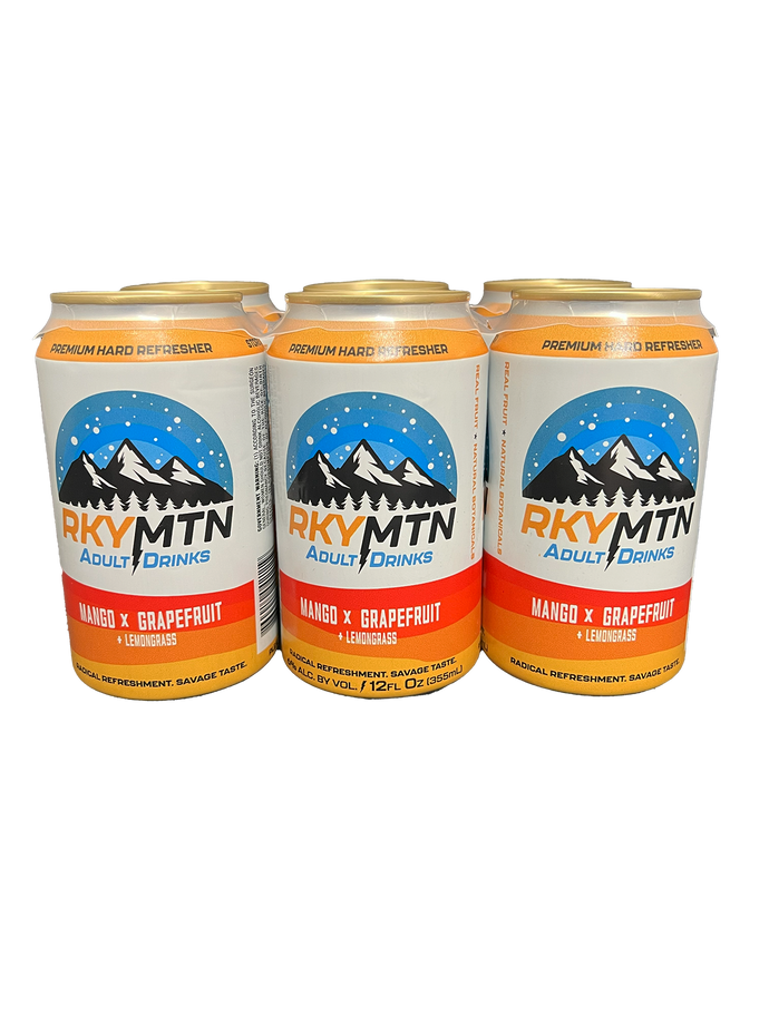 Sain Rky RKY MTN Adult Drinks Alpine Gold Mango x Grapefruit 6 Pack Cans