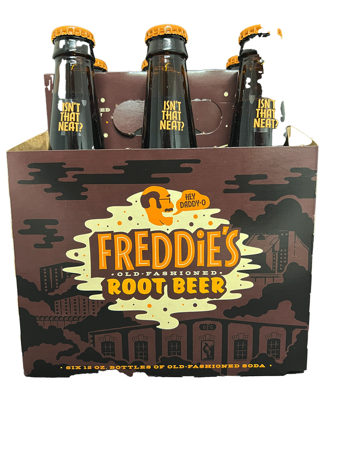 Freddies Root Beer 6 Pack Bottles