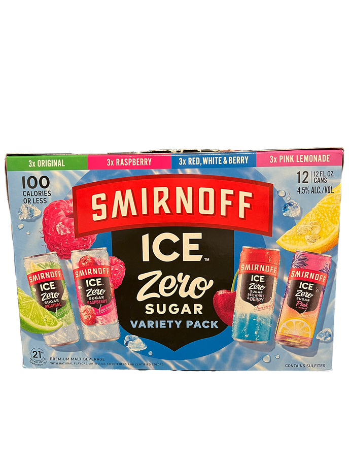 Smirnoff Ice Zero Sugar Variety 12 Pack Cans