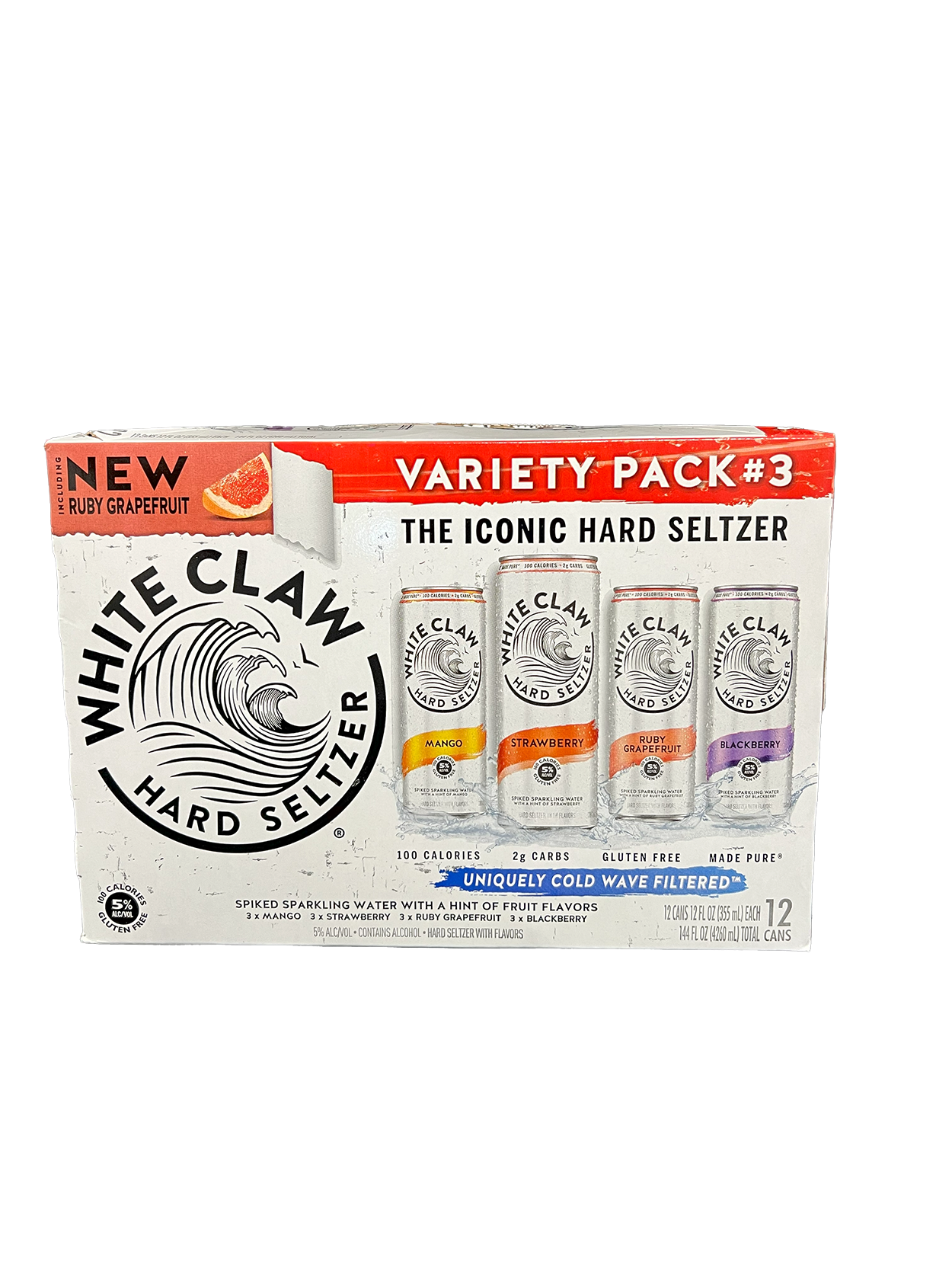 White Claw Variety #3 Hard Seltzer 12 Pack Cans