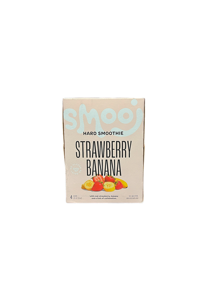 Smooj Strawberry Banana Hard Smoothie 4 Pack Cans