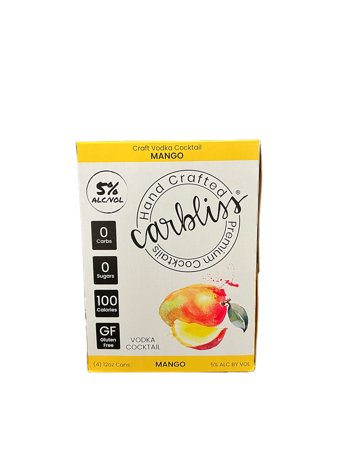 Carbliss Mango Vodka Cocktail 4 Pack Cans