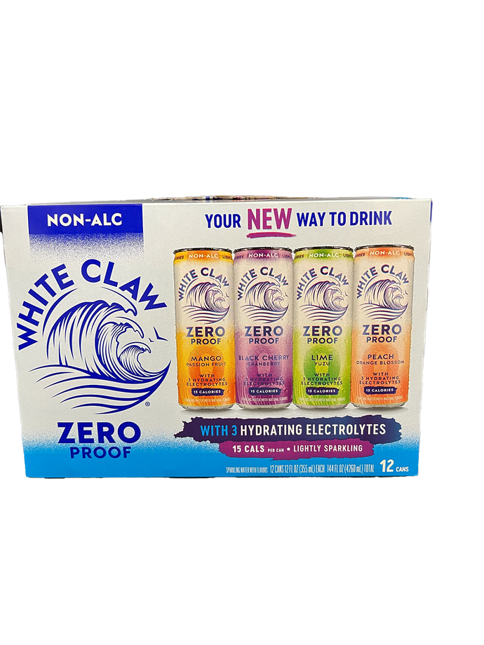 White Claw Non-Alcoholic Variety Seltzer 12 Pack Cans