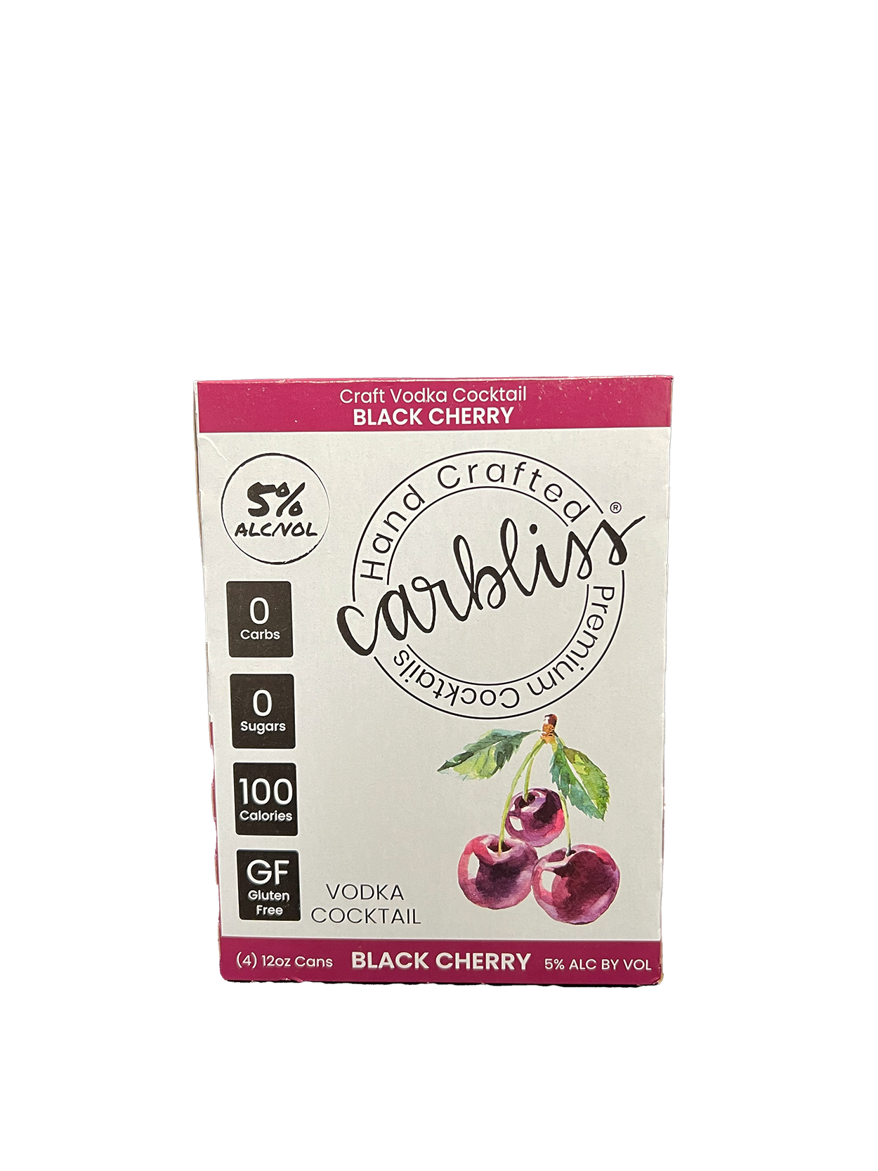 Carbliss Black Cherry Vodka Cocktail 4 Pack Cans