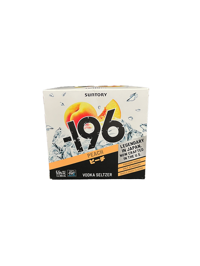 -196 Peach Vodka Seltzer 4 Pack