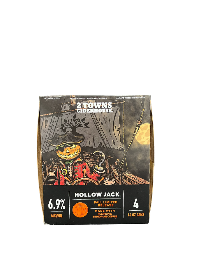 2 Towns Hollow Jack Cider 4 Pack Cans