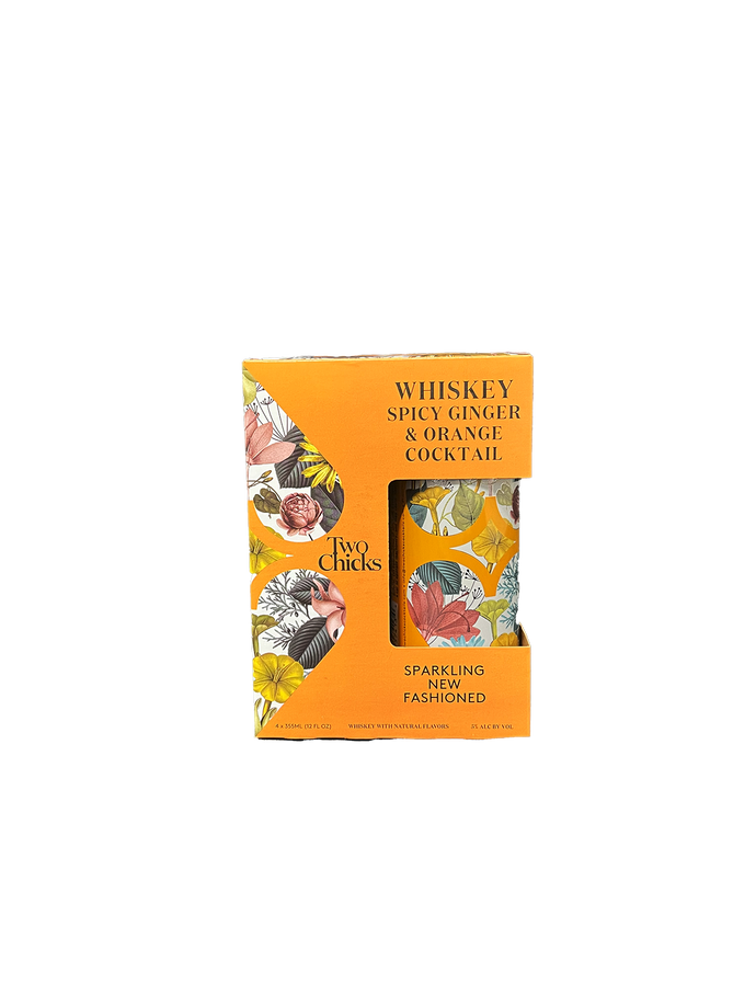 Two Chicks Whiskey Spicy Ginger & Orange Cocktail 4 Pack Cans