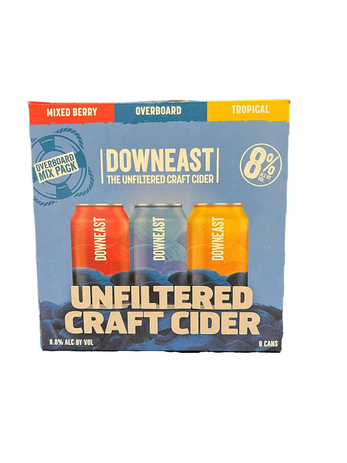 Downeast Overboard 8% ABV Cider Variety 12 Pack Cans