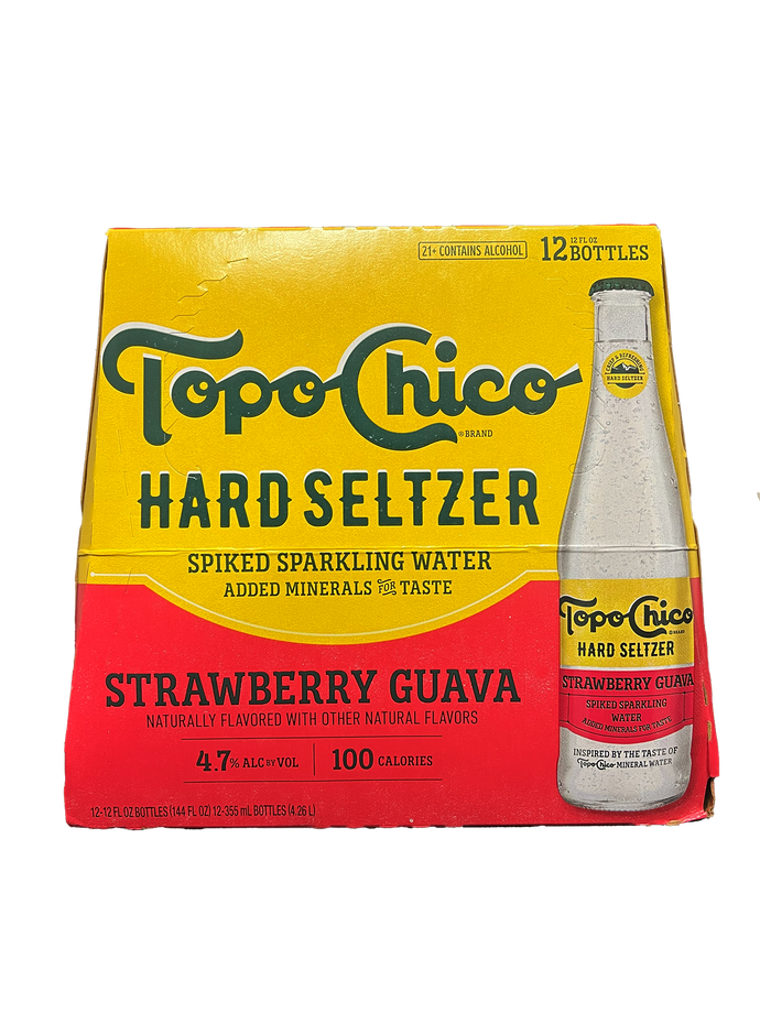 Topo Chico Strawberry Guava Hard Seltzer 12 Pack Bottles