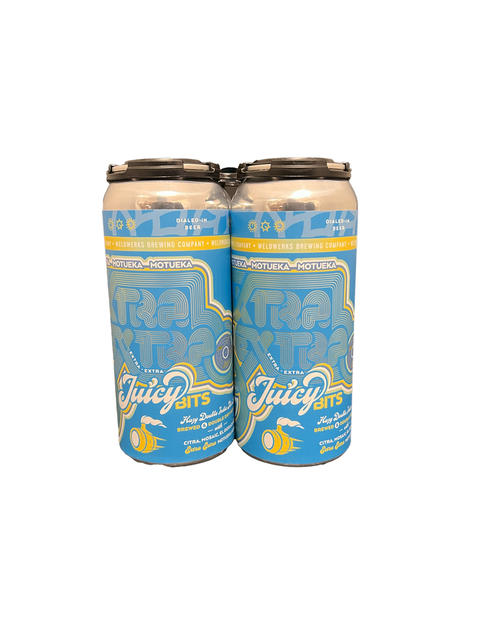 Weldwerks Motueka Extra Extra Juicy Bits Hazy DIPA 4 Pack Cans