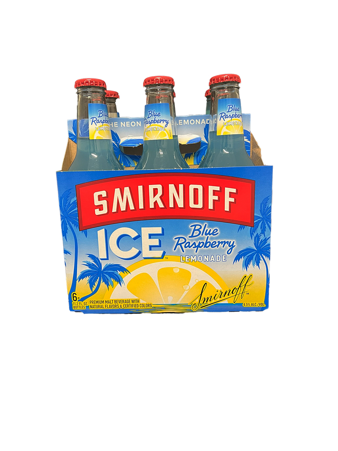 Smirnoff Ice Blue Raspberry Lemonade 6 Pack Bottles