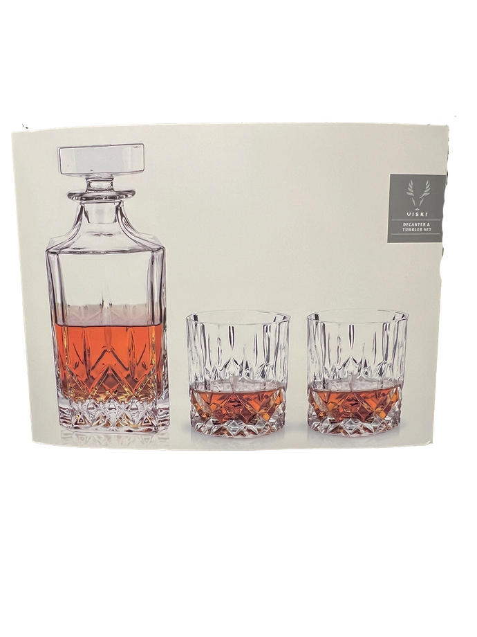 Viski Decanter & Tumbler Set 3 Piece
