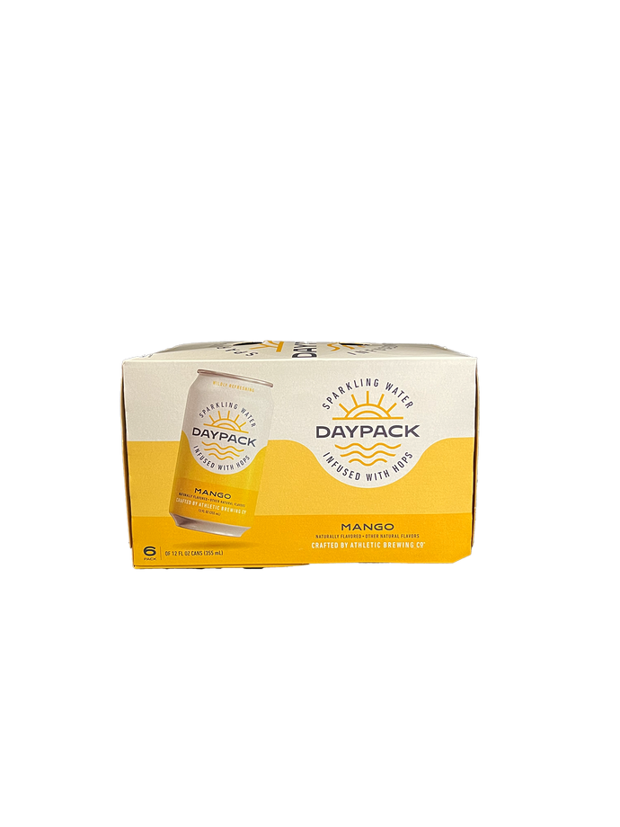 Athletic Brewing Daypack Mango Non-Alcoholic Hop Water 6 Pack Cans