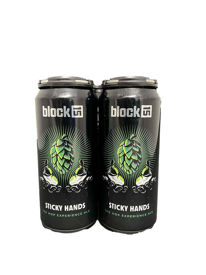 Block 15 Sticky Hands DIPA 4 Pack Cans