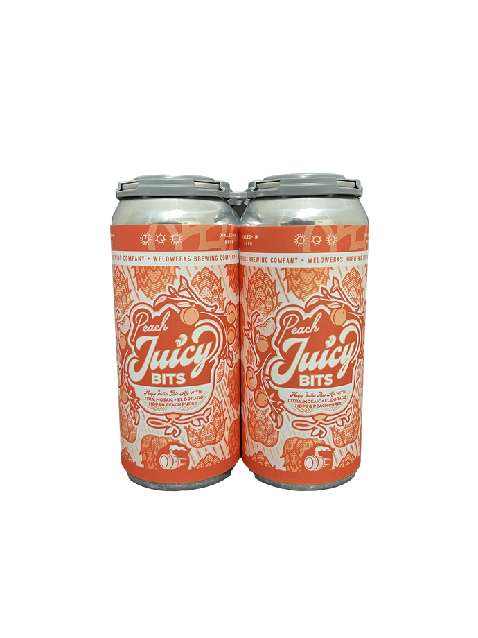Weldwerks Peach Juicy Bits Hazy IPA 4 Pack Cans
