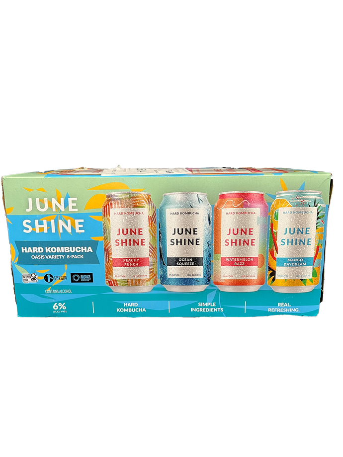 Juneshine Oasis Hard Kombucha Variety 8 Pack Cans