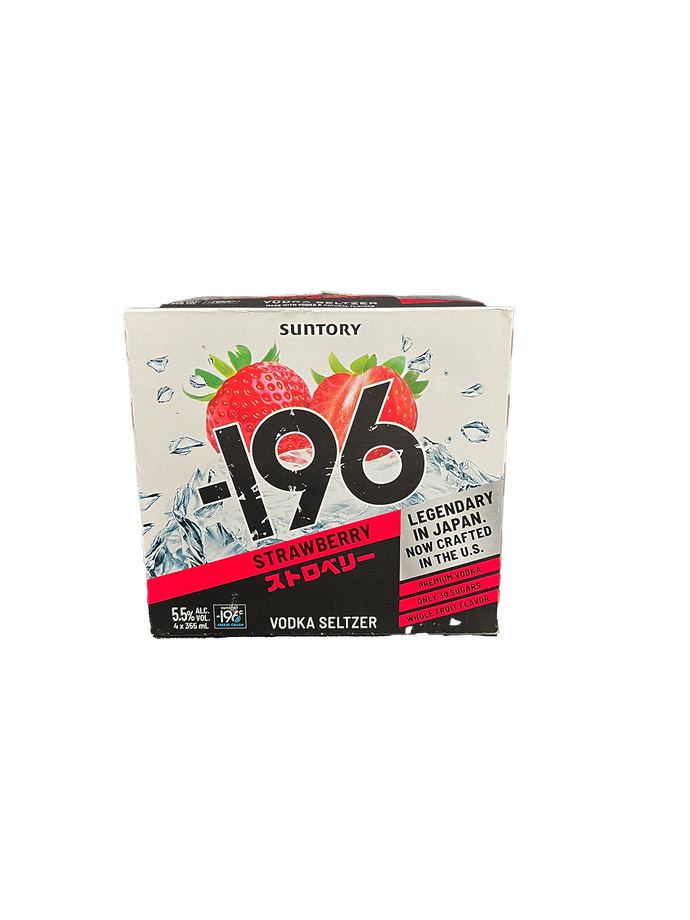 -196 Strawberry Vodka Seltzer 4 Pack