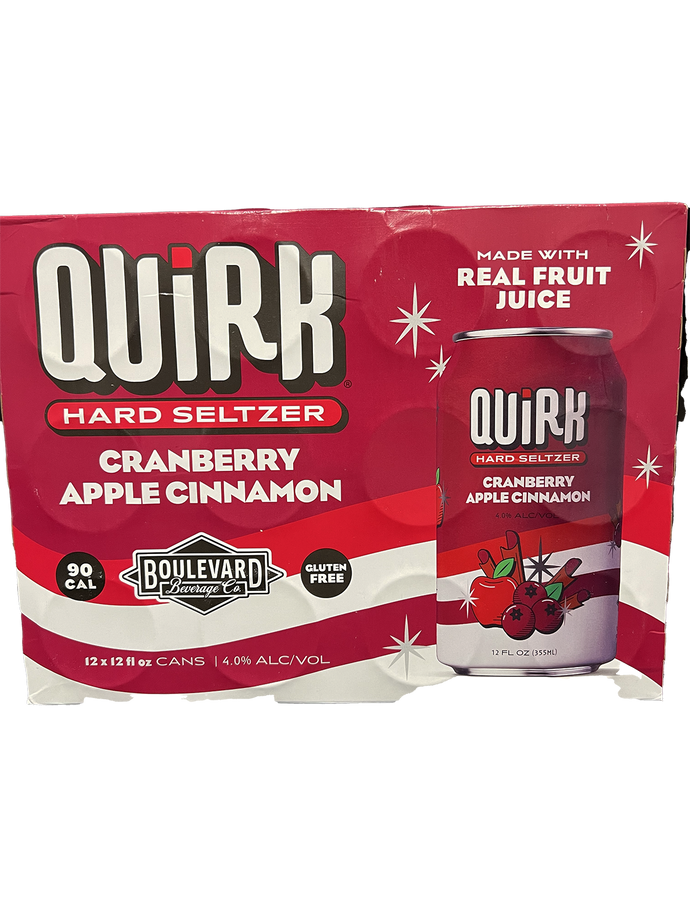 Boulevard Quirk Cranberry Apple Cinnamon Hard Seltzer 12 Pack Cans