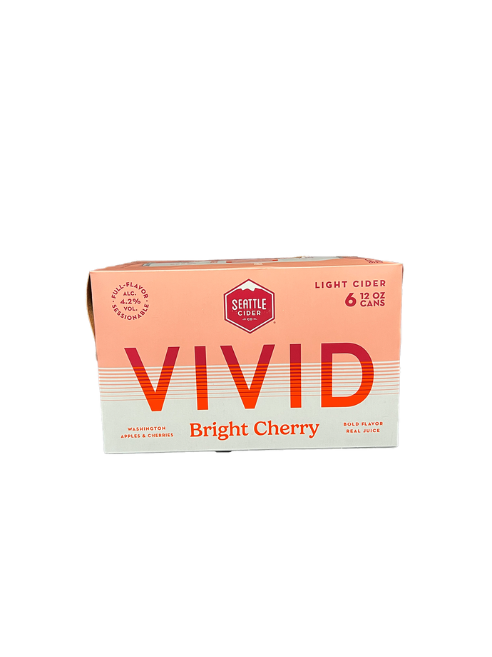 Seattle Vivid Light Cider Bright Cherry 6 Pack Cans