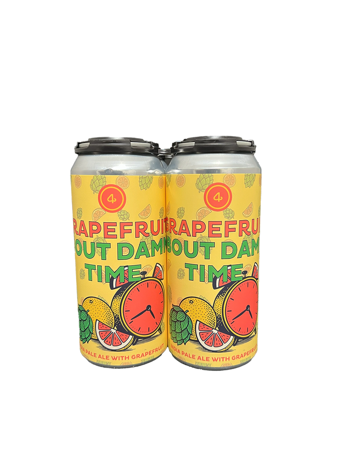 4 Noses Grapefruit 'Bout Damn Time IPA 4 Pack Cans