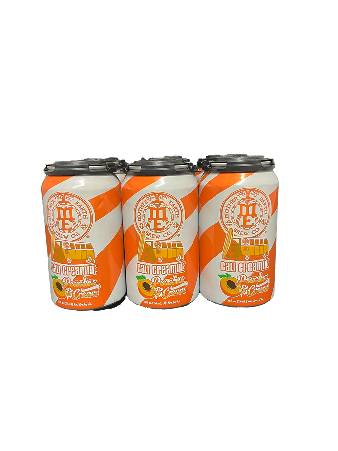 Mother Earth Cali Creamin Peaches & Cream 6 Pack Cans