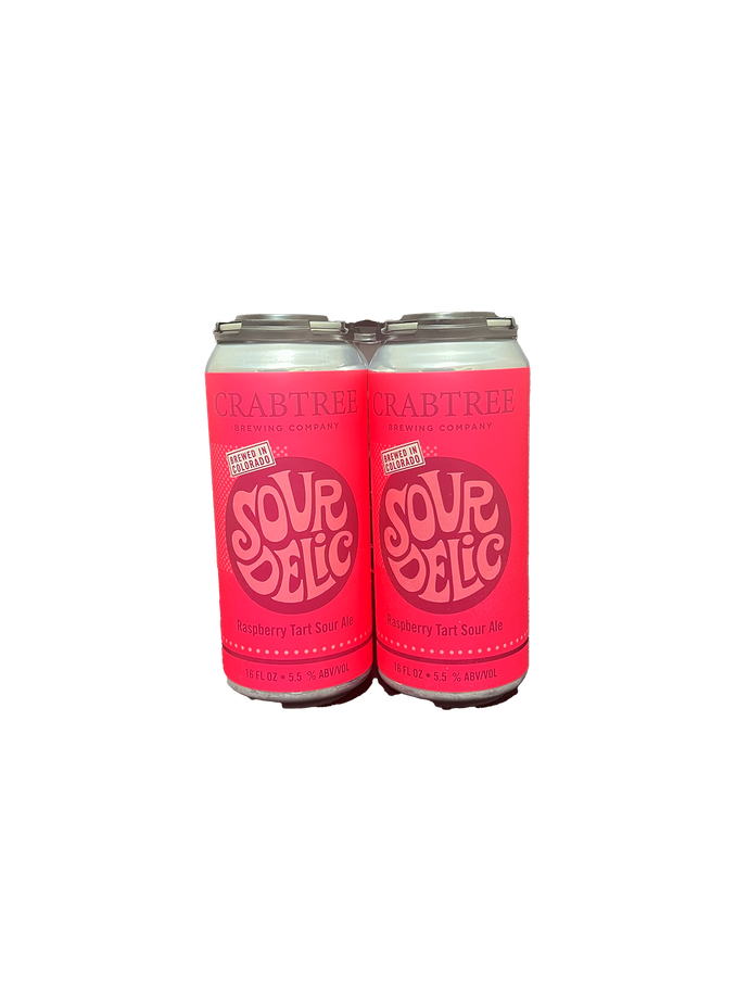 Crabtree Sourdelic Raspberry Tart Sour Ale 4 Pack Cans