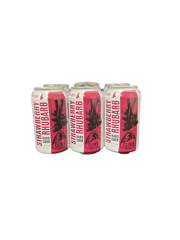 Climb Cider Strawberry Rhubarb 6 Pack Cans