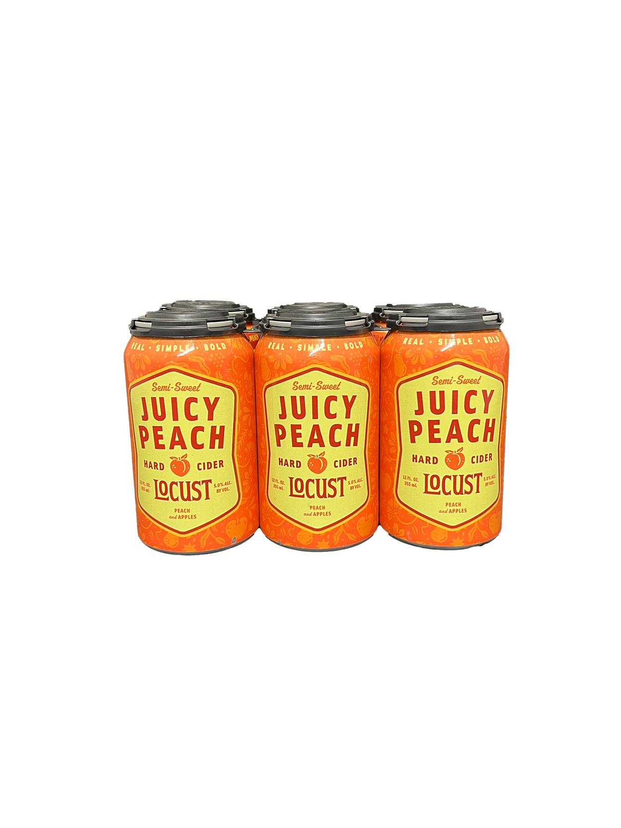 Locust Juicy Peach Hard Cider 6 Pack Cans