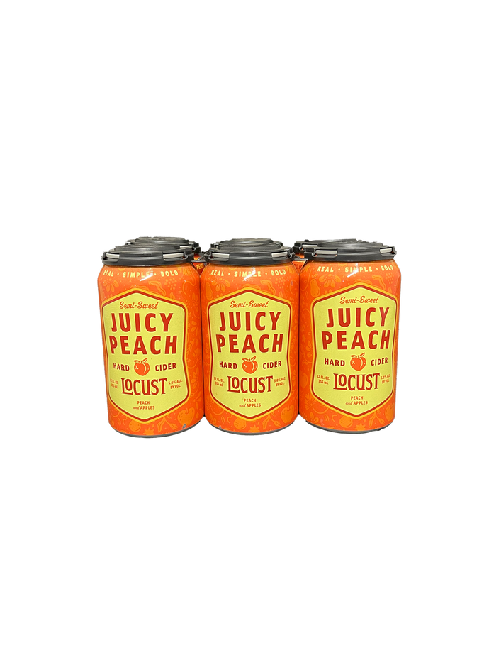 Locust Juicy Peach Hard Cider 6 Pack Cans