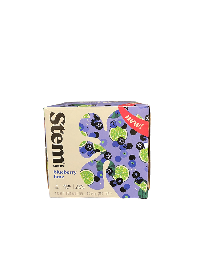 Stem Cider Blueberry Lime 4 Pack Cans