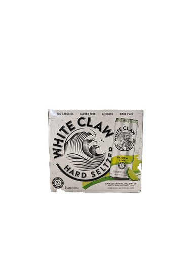 White Claw Natural Lime Hard Seltzer 6 Pack Cans